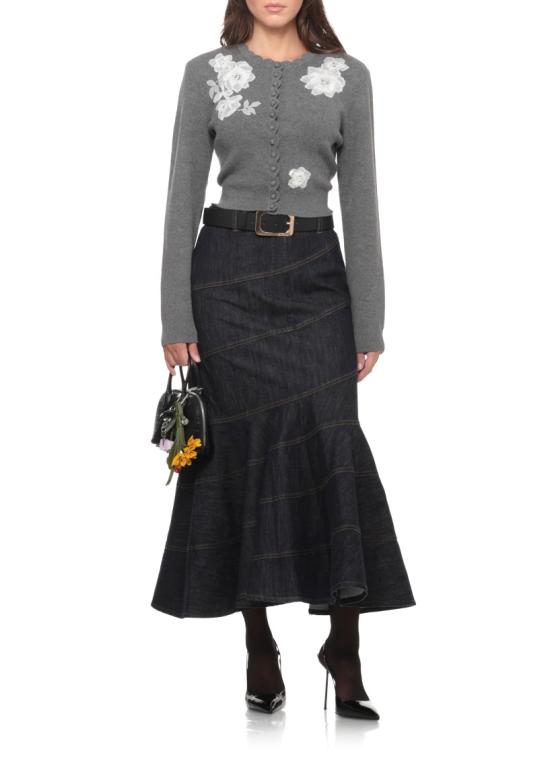 26FW 셀프 포트레이트 니트웨어 AW26150CGRGREY LACE FLOWERGREY - SELF PORTRAIT