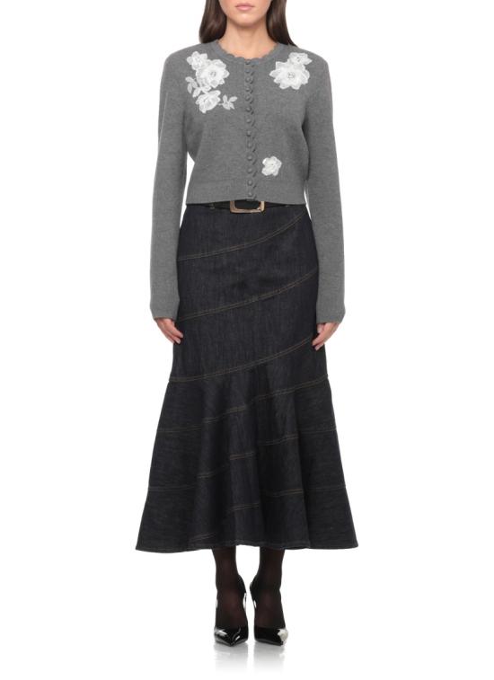26FW 셀프 포트레이트 니트웨어 AW26150CGRGREY LACE FLOWERGREY - SELF PORTRAIT