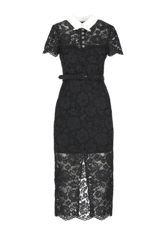 26FW 셀프 포트레이트 원피스 AW26019MABBLACK LACE CONTRASTBLACK