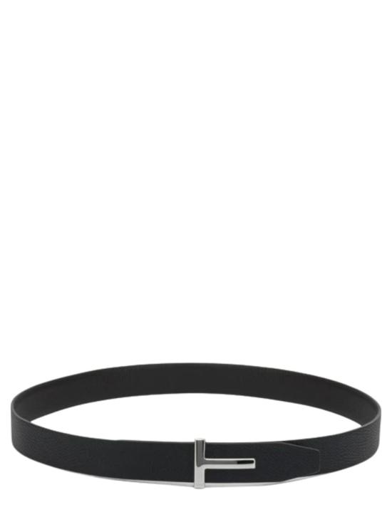 26FW 톰포드 레더 리버시블 버클 T 벨트 TB224LCL236SENB Black - TOMFORD