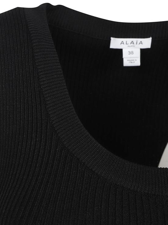 26FW 알라이아 탑 AA9B0353K017A 995 Black - ALAIA