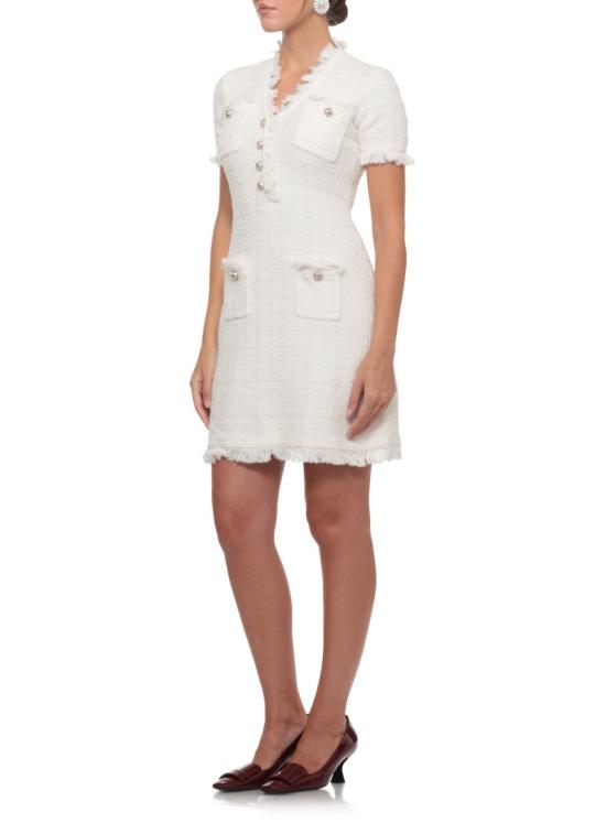 26FW 셀프 포트레이트 원피스 AW26146SACCREAM TEXTUREDCREAM White - SELF PORTRAIT
