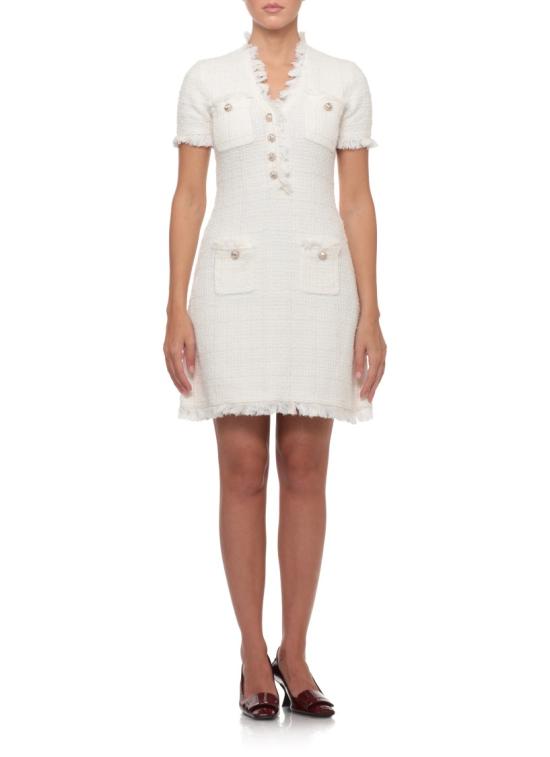26FW 셀프 포트레이트 원피스 AW26146SACCREAM TEXTUREDCREAM White - SELF PORTRAIT