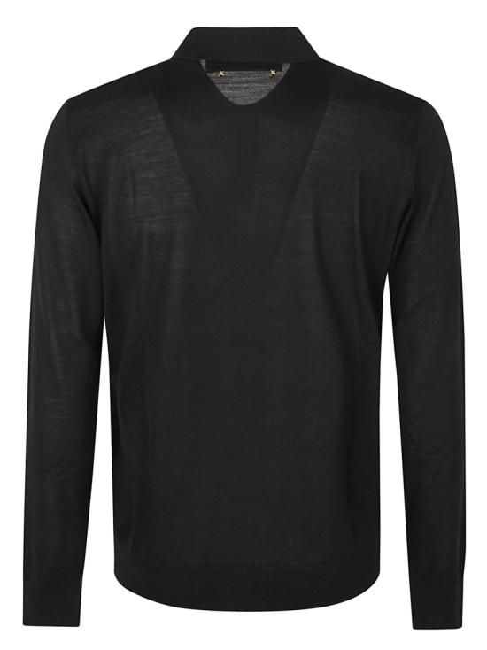 26FW 골든구스 메리노 울 롱 슬리브 폴로 셔츠 GMP01353P00104190100 Black - GOLDEN GOOSE