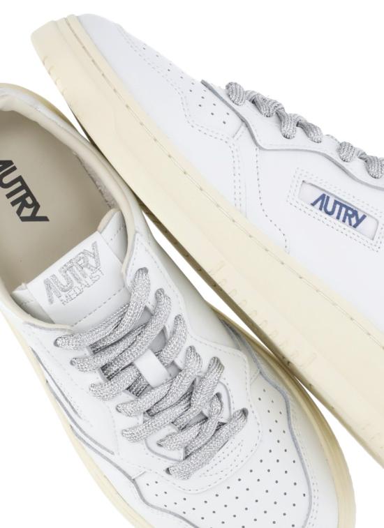 26FW 오트리 메달리스트 로우 레더 스니커즈 AULWSW03WHT SILVER White - AUTRY