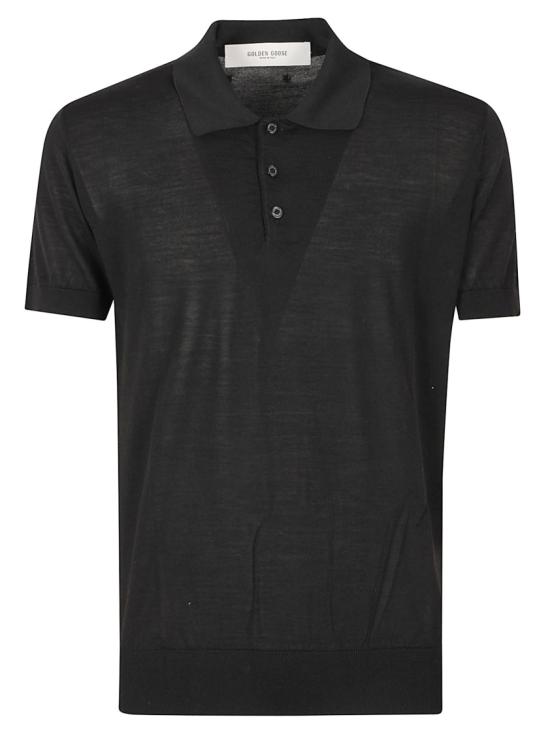 26FW 골든구스 폴로 티셔츠 GMP01412P00104190100 Black