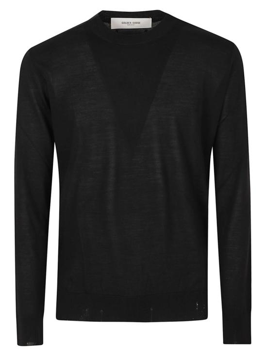26FW 골든구스 라운드넥 스웨터 GMP00947P00066590100 Black