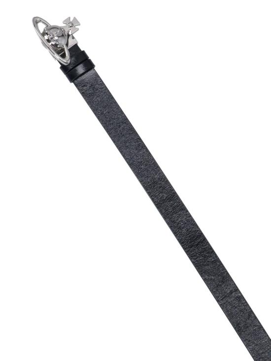 26FW 비비안웨스트우드 ORB 로고 가죽 벨트 82010087U L00EON401 Black - VIVIENNE WESTWOOD