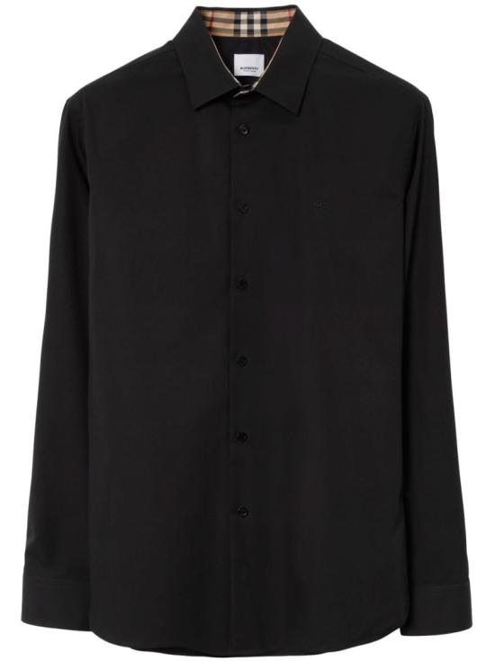 26FW 버버리 스트레치 코튼 셔츠 8071799A1189 Black