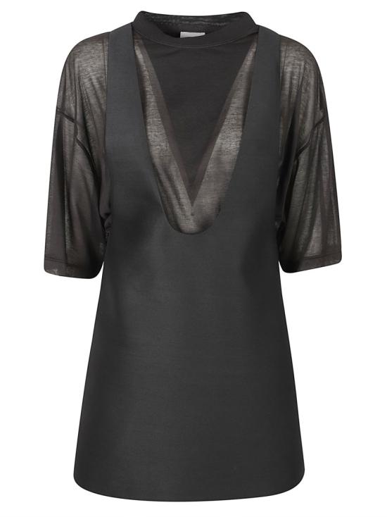 26FW 발렌시아가 하이브리드 미니 드레스 A0028KTUT221000 Black