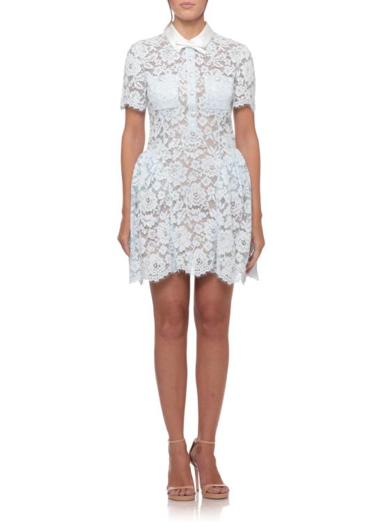 26FW 셀프 포트레이트 원피스 AW26004SABLBLUE LACE FLAREDBLUE White - SELF PORTRAIT