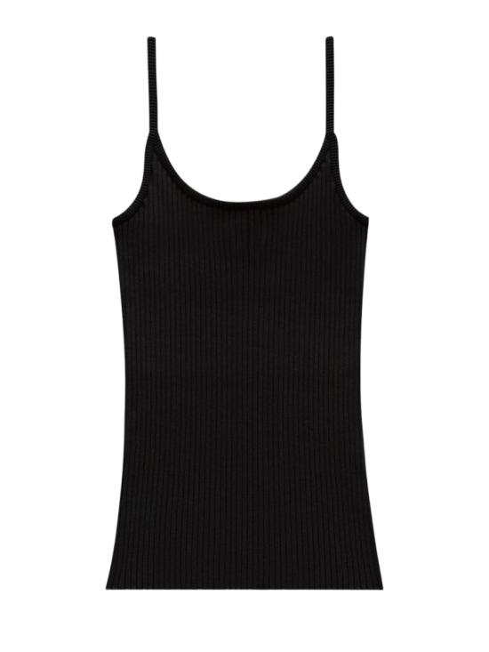  쿠레쥬 탑 PERMDE012 FI00019999 Black - COURREGES
