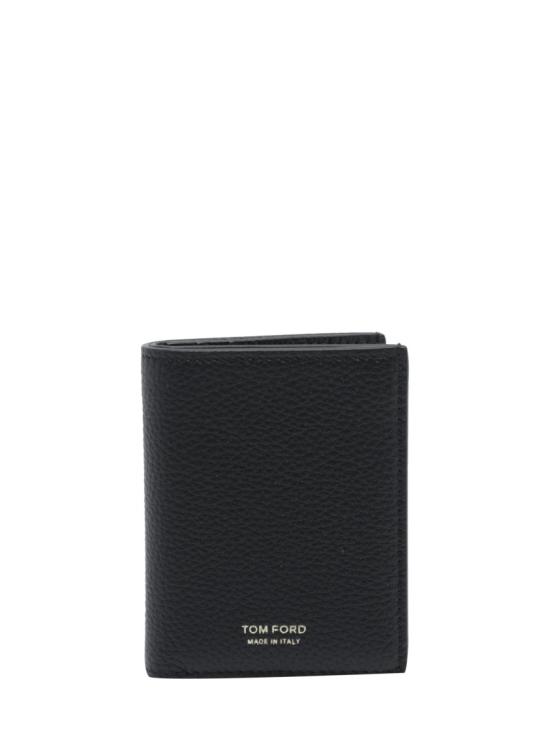 26FW 톰포드 그레인 레더 폴딩 카드 홀더 Y0279LCL158GNAA Black