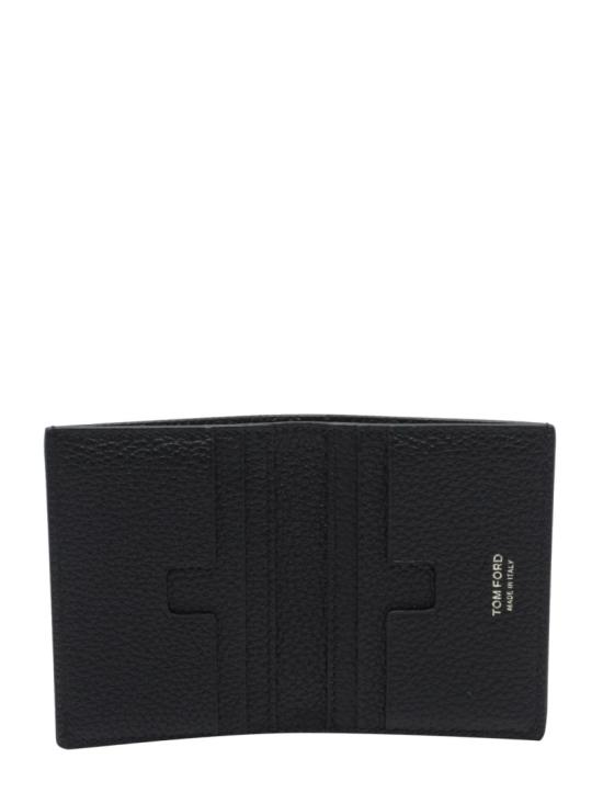 26FW 톰포드 그레인 레더 폴딩 카드 홀더 Y0279LCL158GNAA Black - TOMFORD