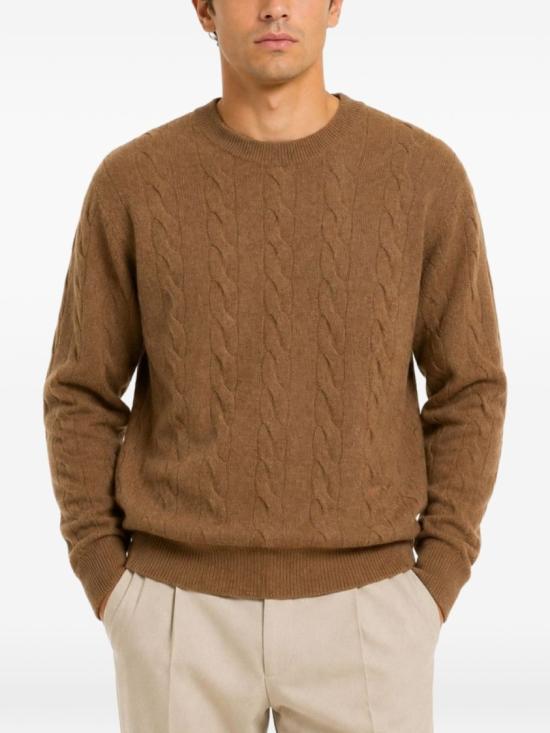 26FW 아미 니트웨어 UKS880 KN0189 280 Brown - AMI