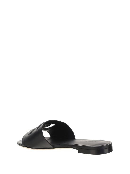 26FW 돌체앤가바나 DG 로고 카프스킨 슬리퍼 CQ0436AY329 80999 NERO - DOLCE & GABBANA