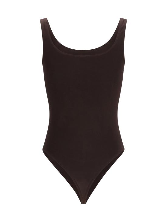 26FW 월포드 바디수트 티셔츠 75086 4870 BROWN - WOLFORD