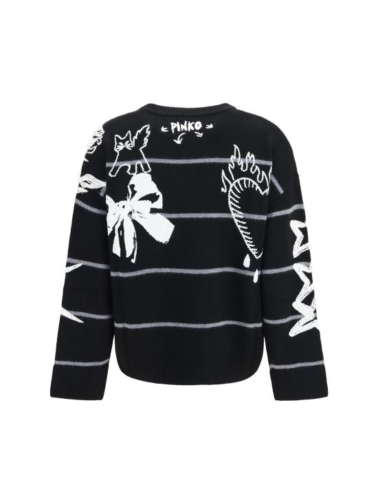 26FW 핑코 스웨터 107502A2PK ZIK BLACK - PINKO