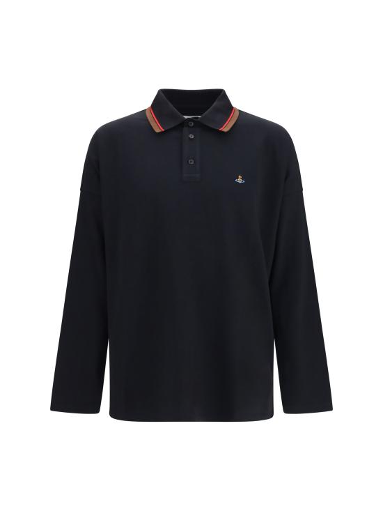 26FW 비비안웨스트우드 폴로 티셔츠 2H010010J00AU N401 BLACK