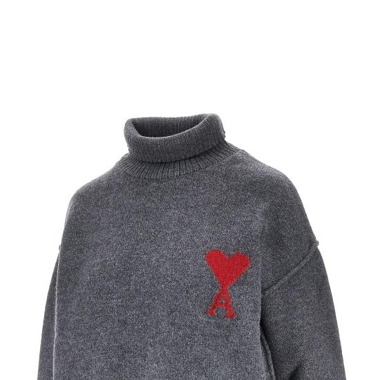 26FW 아미 ADC 터틀넥 스웨터 UKS839018 Grey - AMI