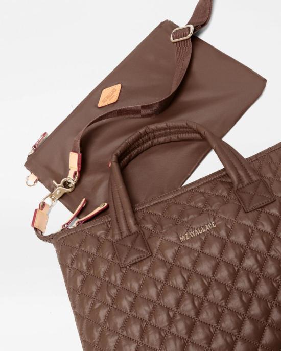  엠지 월리스 크로스백 Mz Wallace Small Sutton Deluxe Bag Walnut - MZ WALLACE