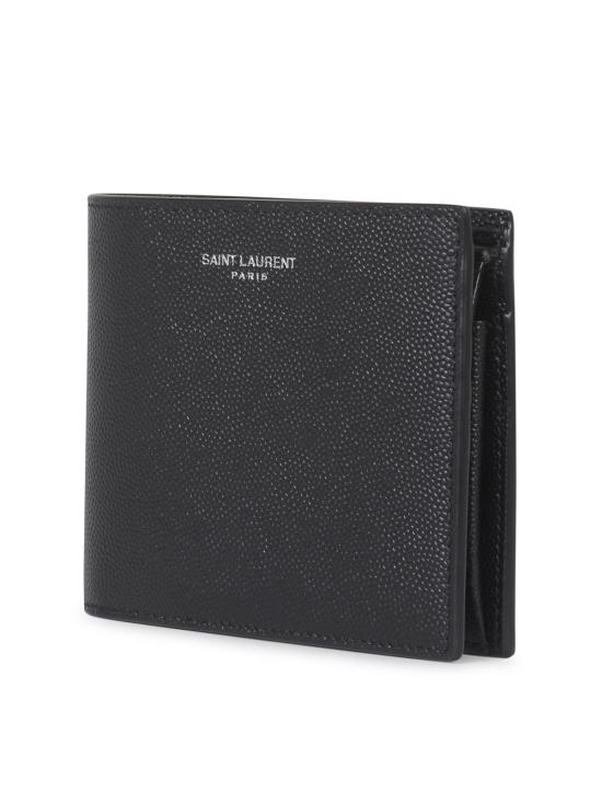 26FW 생로랑 그랑 드 뿌드르 엠보스드 레더 이스트/웨스트 동전 반지갑 396303 BTY0N1000 NERO - SAINT LAURENT
