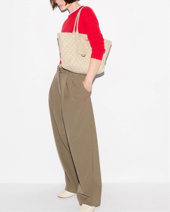  엠지 월리스 토트백 Mz Wallace Small Daily Tote Sand - MZ WALLACE