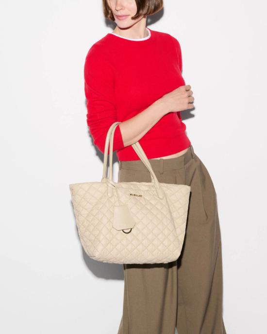  엠지 월리스 토트백 Mz Wallace Small Daily Tote Sand - MZ WALLACE