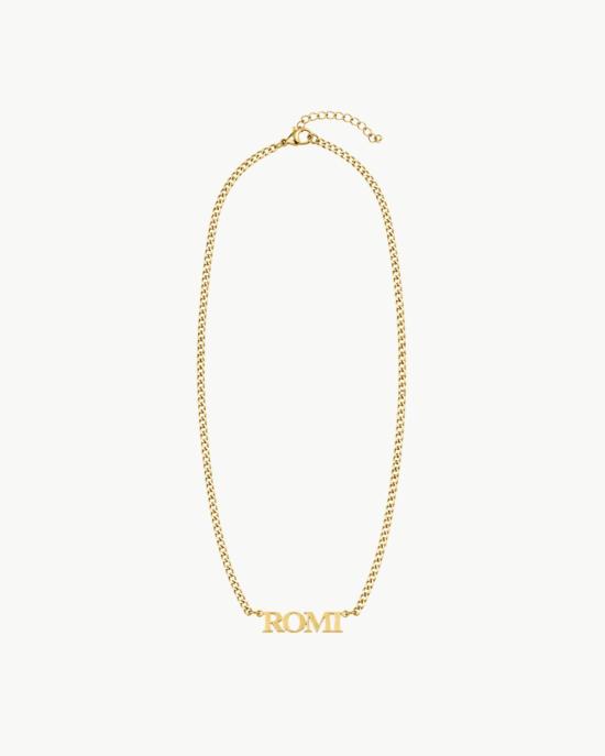 ROMI THE BRAND 목걸이/팬던트 로미 이름표 목걸이 (골드)