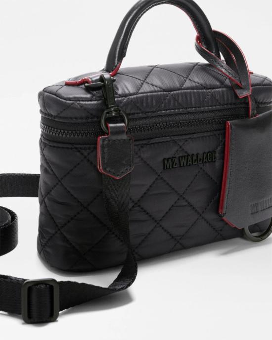  엠지 월리스 크로스백 Mz Wallace Metro Train Case Crossbody Black - MZ WALLACE