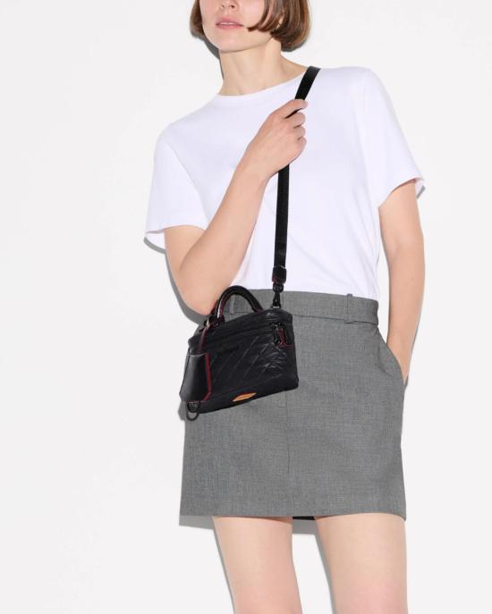  엠지 월리스 크로스백 Mz Wallace Metro Train Case Crossbody Black - MZ WALLACE