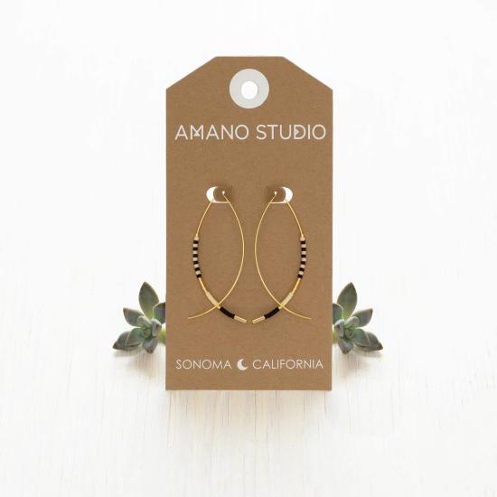  아마노 스튜디오 이어링 일본 비즈 마퀴즈 스레더 귀걸이 - AMANO STUDIO