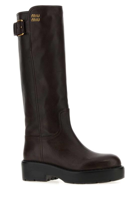 26FW 미우미우 부츠 5W767EF055Y9S F0201 Brown - MIU MIU