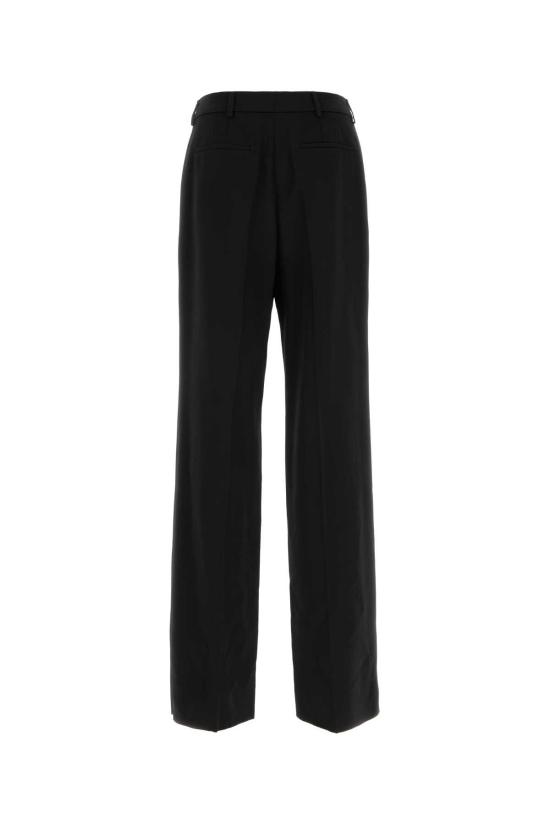 26FW 생로랑 플루이드 그레인 드 푸드르 포멀 슬랙스 A000O7Y7E63 1000 Black - SAINT LAURENT