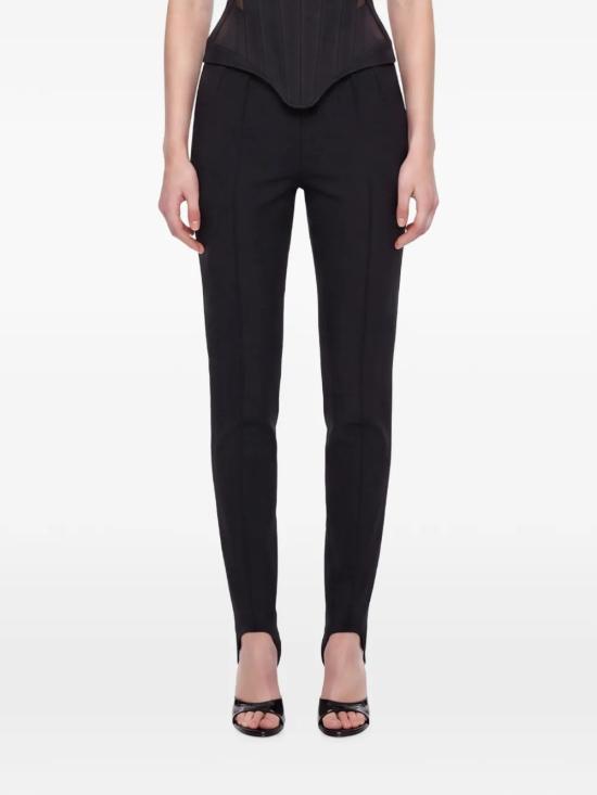 26FW 뮈글러 스트레이트 팬츠 COM1PA053310351999 Black - MUGLER