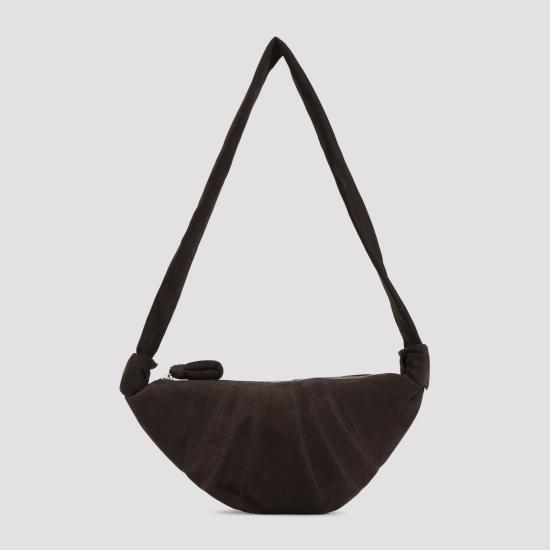 26FW 르메르 스몰 크루아상 알파카 누벅 백 BG0234 LL0189 BR007 EBONY BROWN - LEMAIRE