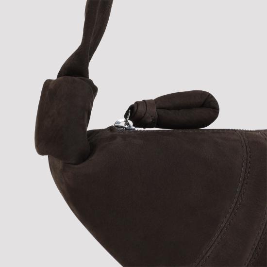 26FW 르메르 스몰 크루아상 알파카 누벅 백 BG0234 LL0189 BR007 EBONY BROWN - LEMAIRE