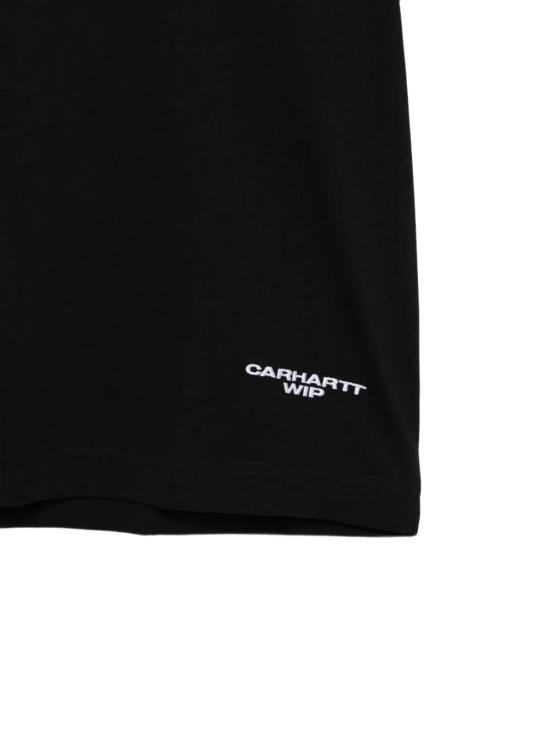 26FW 칼하트 WIP 반팔 티셔츠 I037112 0D2XX BLACK WHITE - CARHARTT WIP