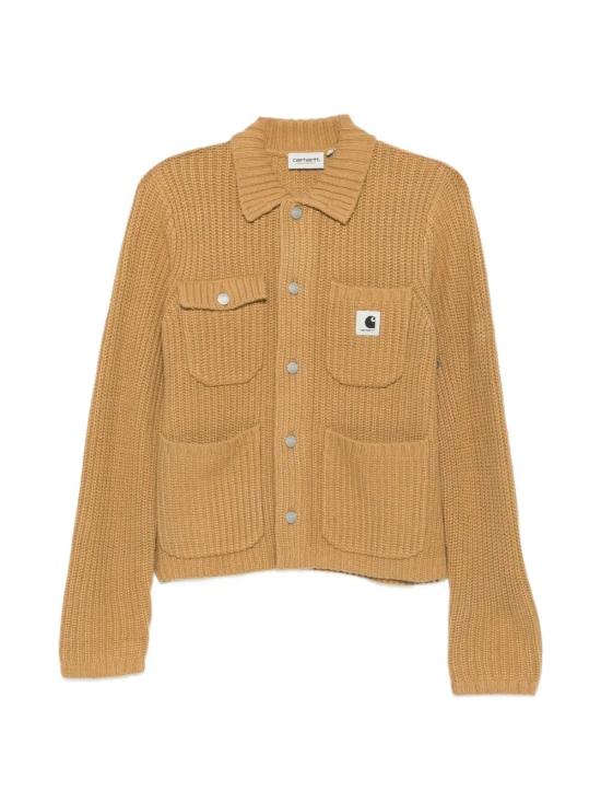 26FW 칼하트 WIP 로고 패치 골지 가디건 I035379 3TFXX WIP DUSTY H