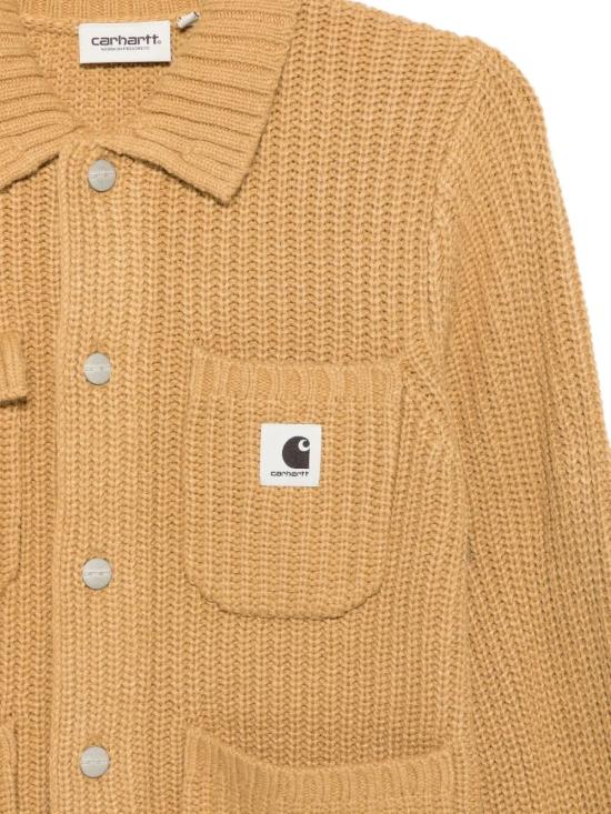 26FW 칼하트 WIP 로고 패치 골지 가디건 I035379 3TFXX WIP DUSTY H - CARHARTT WIP