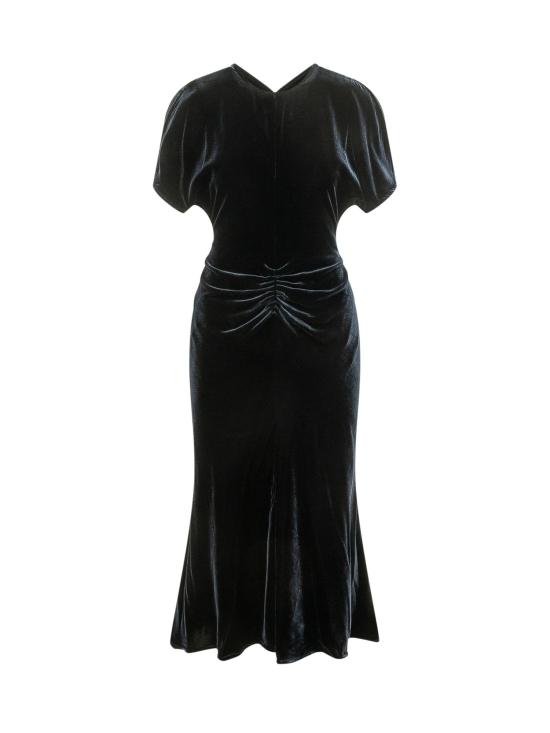 26FW 빅토리아 베컴 롱 원피스 1426WDR005227AB 550 NAVY