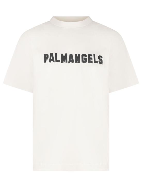 26FW 팜앤젤스 반팔 티셔츠 PAMAA01W26JR18 0310 OFF WHITE BLACK
