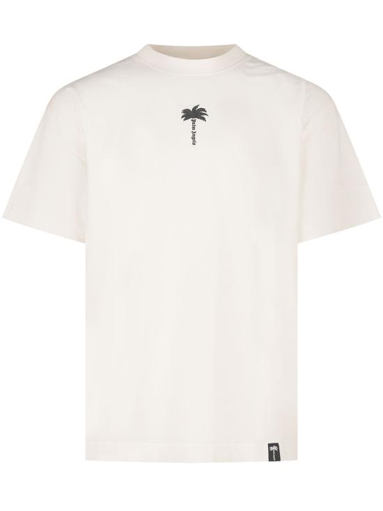 26FW 팜앤젤스 반팔 티셔츠 PAMAA01W26JR08 0310 OFF WHITE BLACK