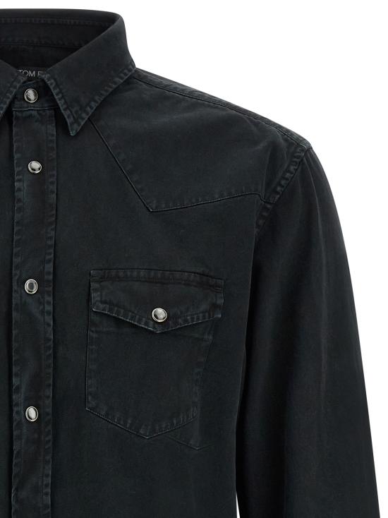 26FW 톰포드 긴팔 셔츠 HDS001FMC304NAA Black - TOMFORD