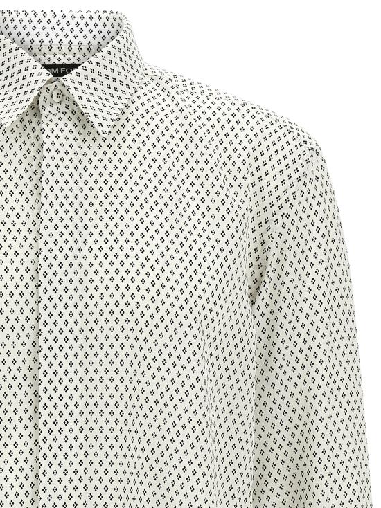 26FW 톰포드 긴팔 셔츠 HRN009FMS132WNC White Black - TOMFORD