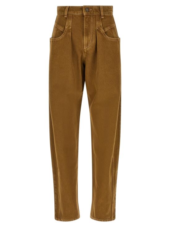 26FW 이자벨마랑 리샤 솔리드 데님 배럴 진 PA0778FAD3H01I50BZ Brown