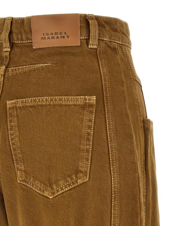 26FW 이자벨마랑 리샤 솔리드 데님 배럴 진 PA0778FAD3H01I50BZ Brown - ISABEL MARANT