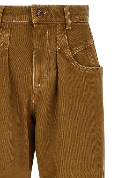 26FW 이자벨마랑 리샤 솔리드 데님 배럴 진 PA0778FAD3H01I50BZ Brown - ISABEL MARANT