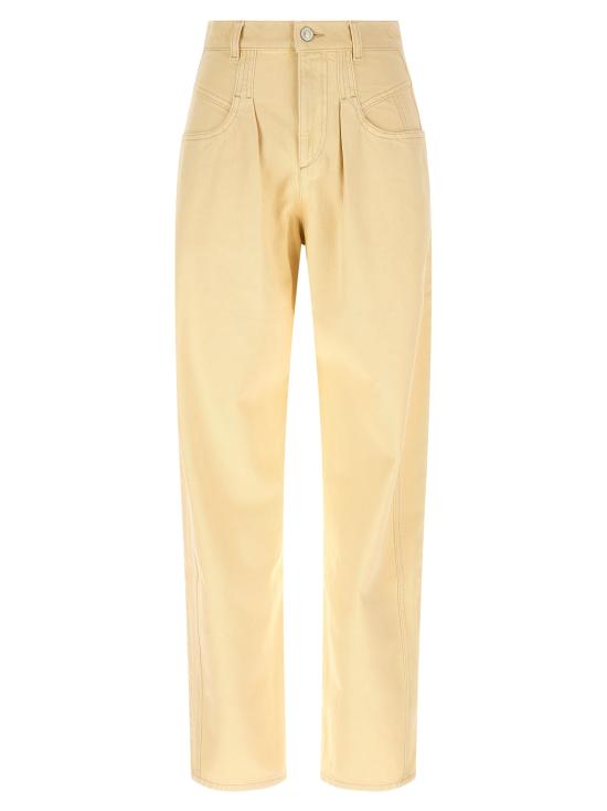 26FW 이자벨마랑 리샤 솔리드 데님 배럴 진 PA0778FAD3H01I90BE Beige