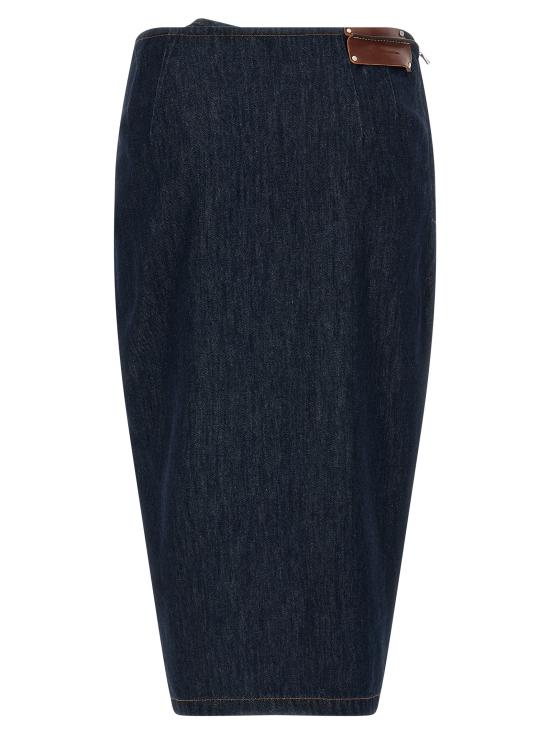 26FW 드리스 반 노튼 미디 스커트 2621308064401507 Blue - DRIES VAN NOTEN